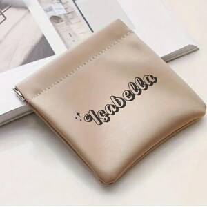 Custom Makeup Bag Travel Pouch Bridal Party Gift Bridesmaid Proposal Box Filler Coin Purse Teacher Gift Personalized Tech Cosmetic Satchel image 2