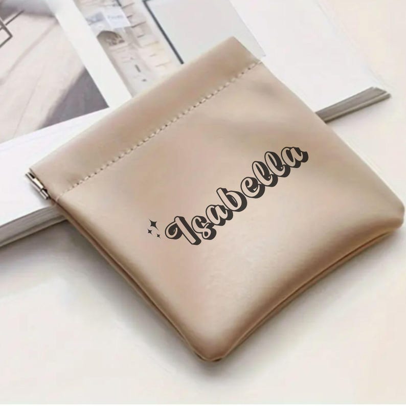 Custom Makeup Bag Travel Pouch Bridal Party Gift Bridesmaid Proposal Box Filler Coin Purse Teacher Gift Personalized Tech Cosmetic Satchel image 2