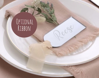 Gespiegelte Acryl Hochzeit Tischkarte: Personalisierter Gast Namensschild