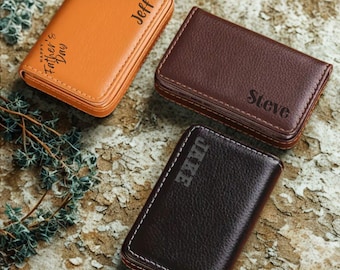 Tobacco Case for Daddy Gift from Kid Leather Wallet for Men Personalized Groomsman Gift for Father of the Bride Cigarette Case Engraved Box