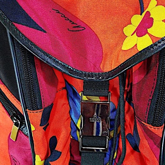 Authentic Gucci Rare Tom Ford Flora Print Backpack - image 2