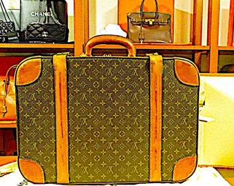 Authentic Vintage Louis Vuitton Rare Monogram Stratos 60 Hard Case Luggage