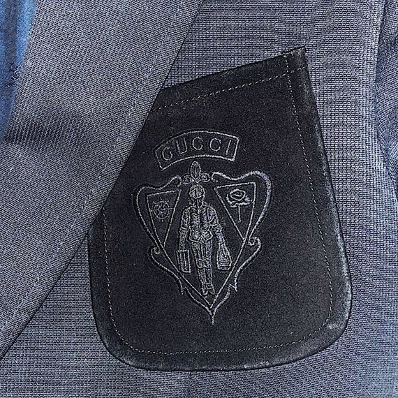 Authentic Gucci Tom Ford Runway Cut & Sew Crest E… - image 3