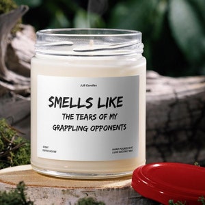 Jiu Jitsu Candle Gift, Funny Grappling Gifts for Him Her, BJJ Gift For Men and Women, MMA Gift for Boyfriend Girlfriend Regalos de Jiu Jitsu