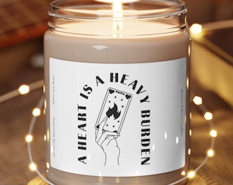 Calcifer gift, A hearts a heavy burden, Moving Castle Howl, Anime Candle, Gifts for Anime lovers