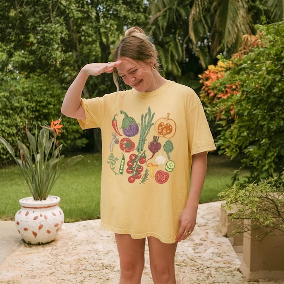 Comfort Colors Vegetables Shirt: Farmers Market Botanical Tee