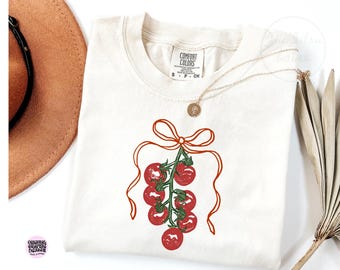 Tomato T-Shirt, Girly Gardener Shirt, Comfort Colors Farmers Market Tee