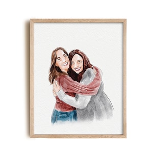 Custom  painting, Family Portrait, Custom Portrait From Photo, Portraits From Photos, Personalized Gifts, Mother&#39;s Day Gift