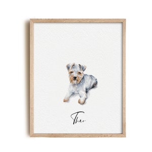 Pet Memorial Gift From Photo, Custom Mini Dog Portrait, Pet Loss Gift, Miniature Painting, Watercolor Pet Art