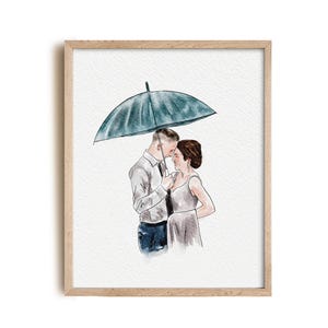 Aquarel lijn mensen portret, aangepaste gedetailleerde bruiloft portretten, cadeaus voor het paar, gepersonaliseerde kunst, aangepaste familieportret