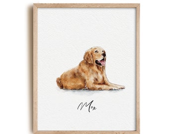 Mini portrait d'animal de compagnie aquarelle personnalisé à partir d'une photo, cadeau attentionné pour animal de compagnie, cadeau de perte d'animal de compagnie, cadeau de mort d'animal de compagnie, cadeau commémoratif de chien, cadeau de sympathie pour animal de compagnie