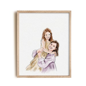 Custom Painting, Family Portrait, turn photo into painting, couple painting,Personalized Gifts, Mother&#39;s Day Gift