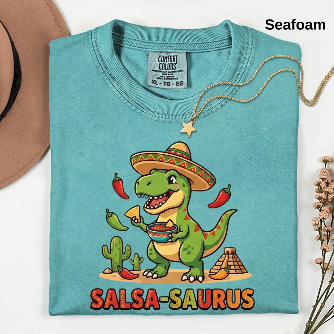 Rex Salsa Salsa-saurus T-rex Shirt, Funny Dinosaur Taco Tee, Cinco De Mayo ...