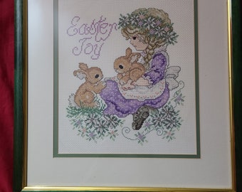 Easter joy cross stitch picture