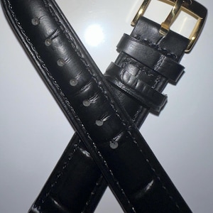 オメガ純正 19mm レザーストラップ ステンレス フォールディングクラスプ オメガ純正 19mm レザーストラップ ステンレス フォールディング