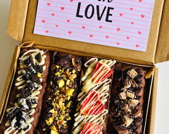 Birthday's day Brownie Gift Box | Handmade Letterbox Chocolate Brownies|