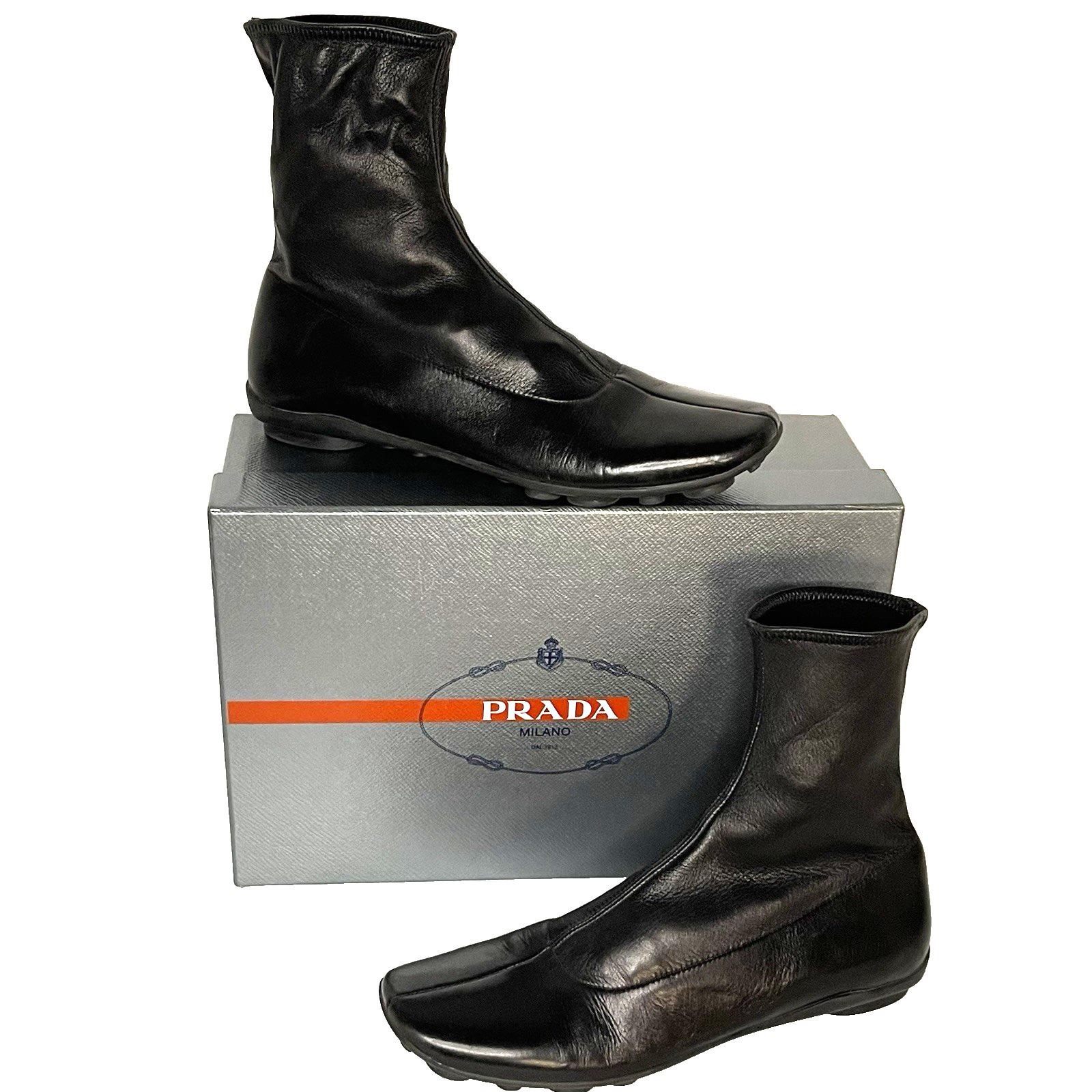 Vintage Prada Black Boots - Etsy