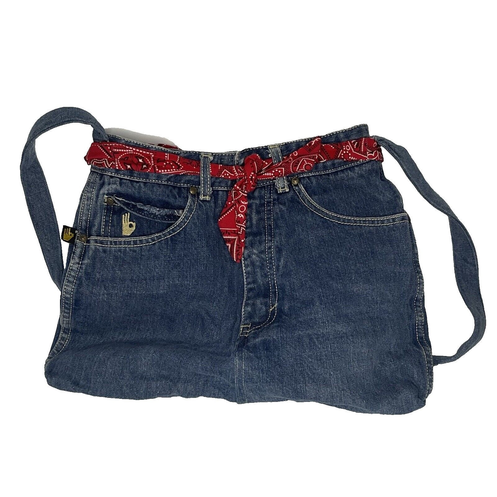 Sac Vintage Sasson Années 90 – Nylon Bicolore – Sac De Sport / Voyage