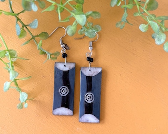 Echo Circle Horn Earrings