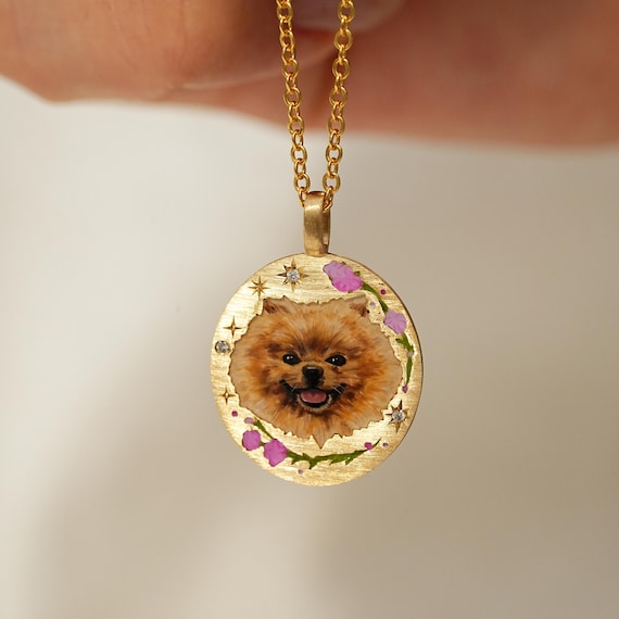 Personalized Dog Pendant Necklace, Dog Keepsake Necklace, Custom
