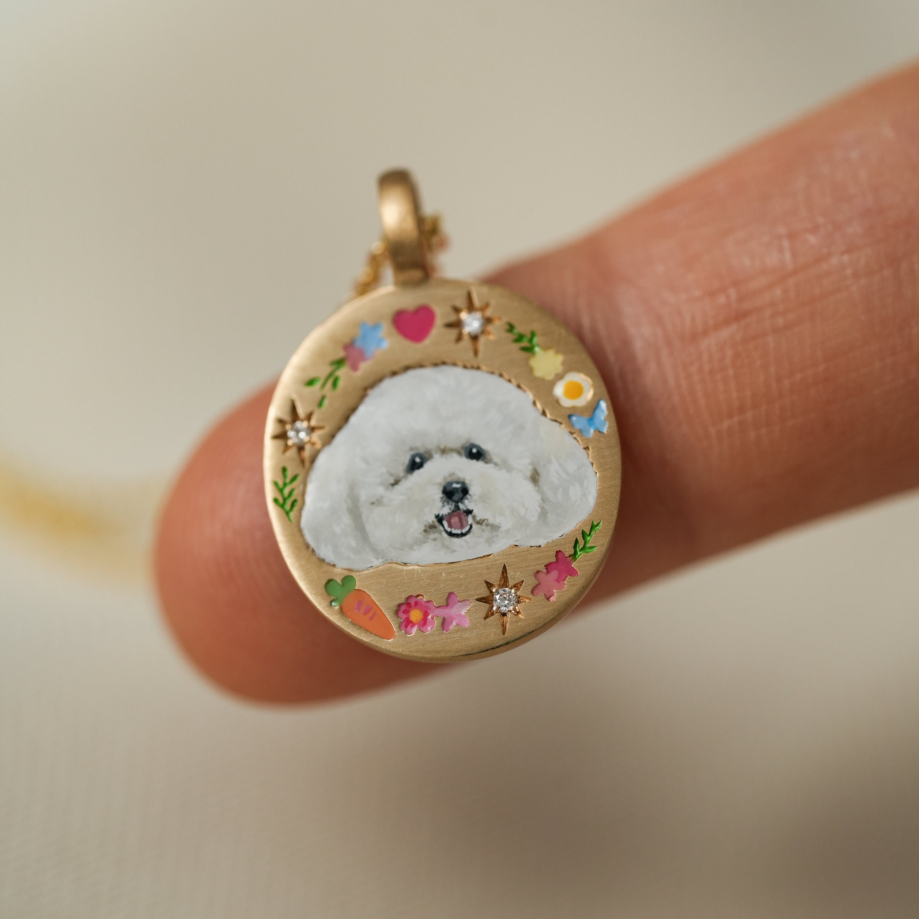 Custom Dog Enamel Necklace, Pet Keepsake Necklace, Dog Cat Memorial Gift, Personalize Jewelry, Gift For Her, Christmas Gift