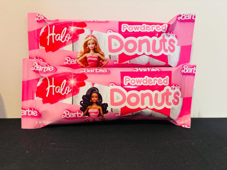 Barbie Party Favor Template Vending Machine Instant Download Canva Etsy