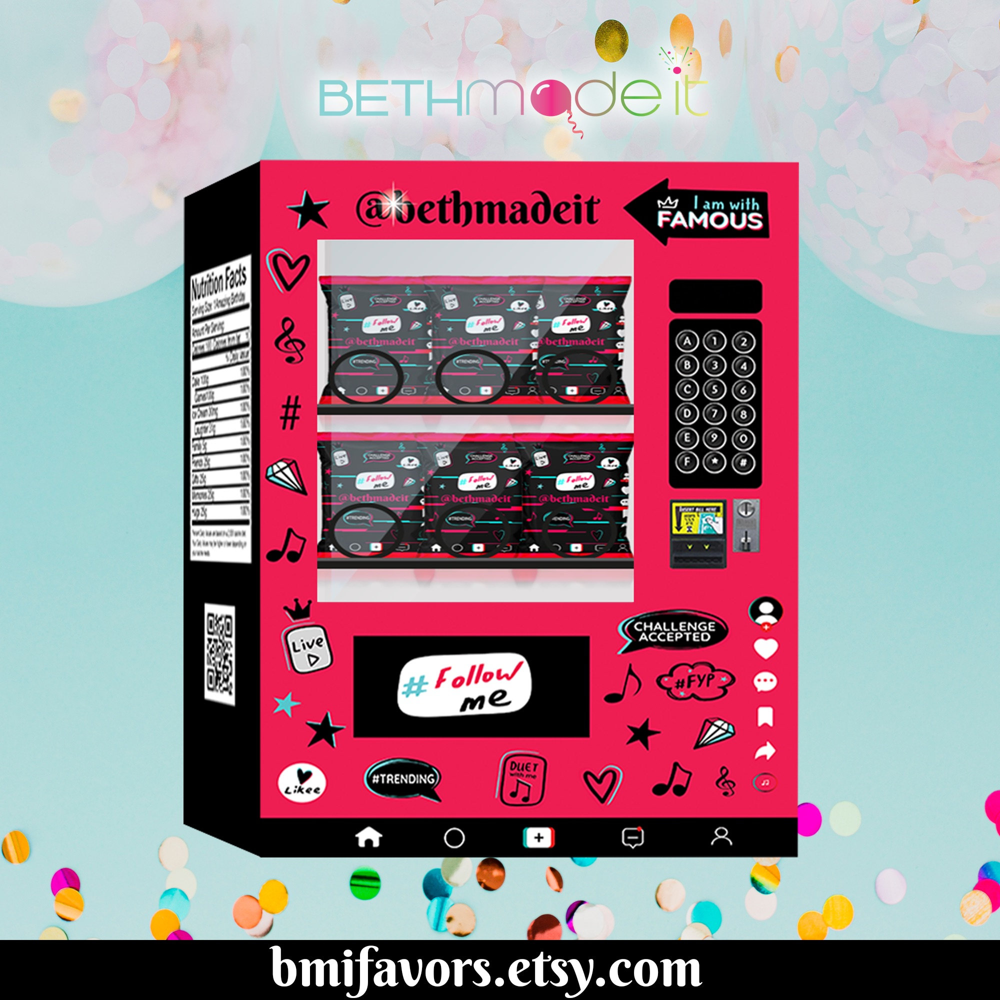 Tik Tok Vending Machine Party Favor - Etsy