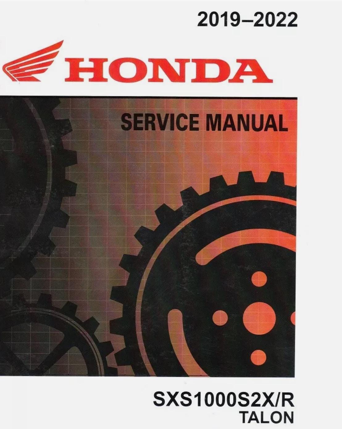 Honda Talon Service Manual PDF !non-live Valve! 2019-2022 PDF