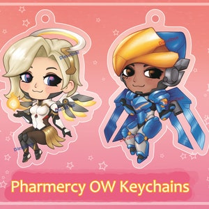Mercy and Pharah Overwatch Keychains