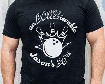 Custom Bowling Birthday Shirt, Bowling Shirt, Birthday Tee, Bowling Tee, Matching Shirts, Bowler Gift, Personalized Birthday Shirt