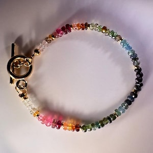 AAA Gemstone Beaded Bracelet • Sterling Silver & 14K Gold Filled