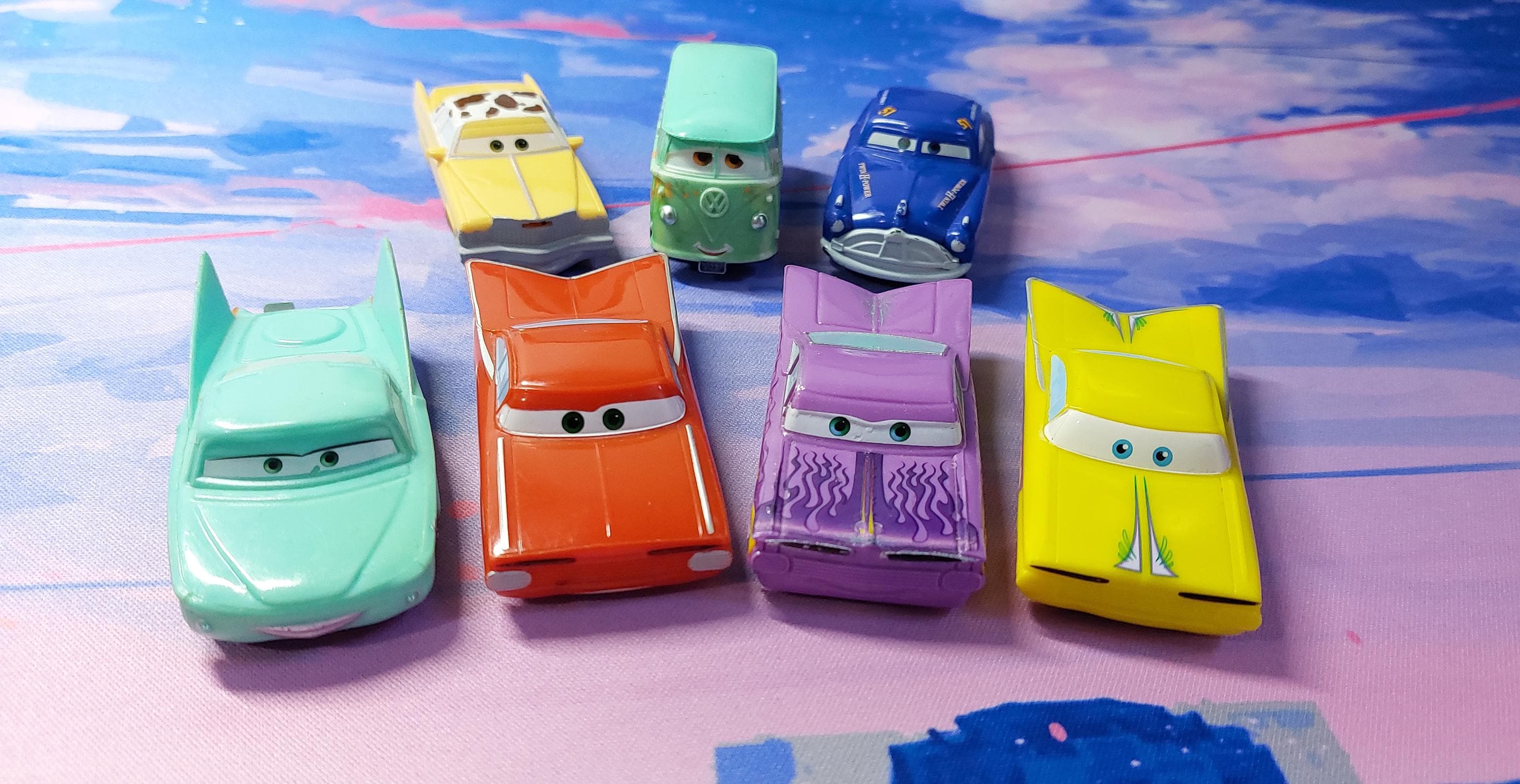 Rare Vintage X7 Disney Pixar Cars Mcdonalds Toys 2006 Bundle Lot