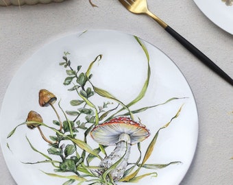 Melamine Dinner Plate 10" - Confident Mushroom | Grass Fields