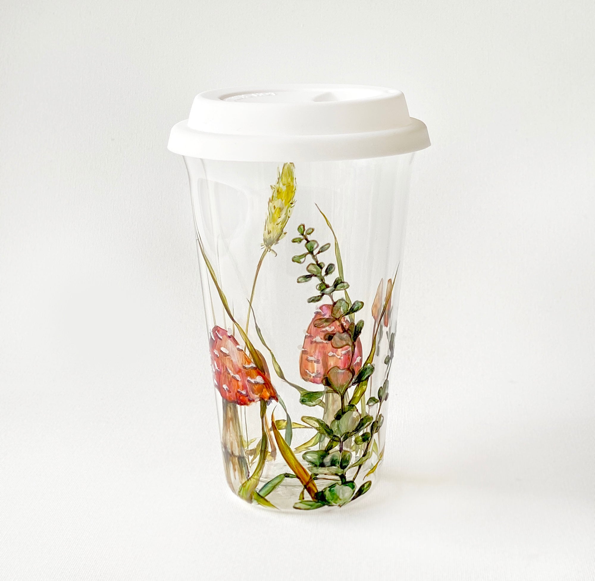 Ecofriendly Double Wall Glass Travel Mug Drinkware for Cold Etsy