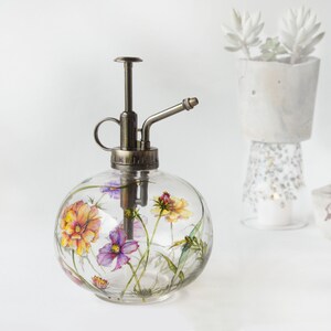 Round Glass Plant Mister Wild Flowers Collection image 4