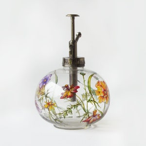 Round Glass Plant Mister Wild Flowers Collection image 3