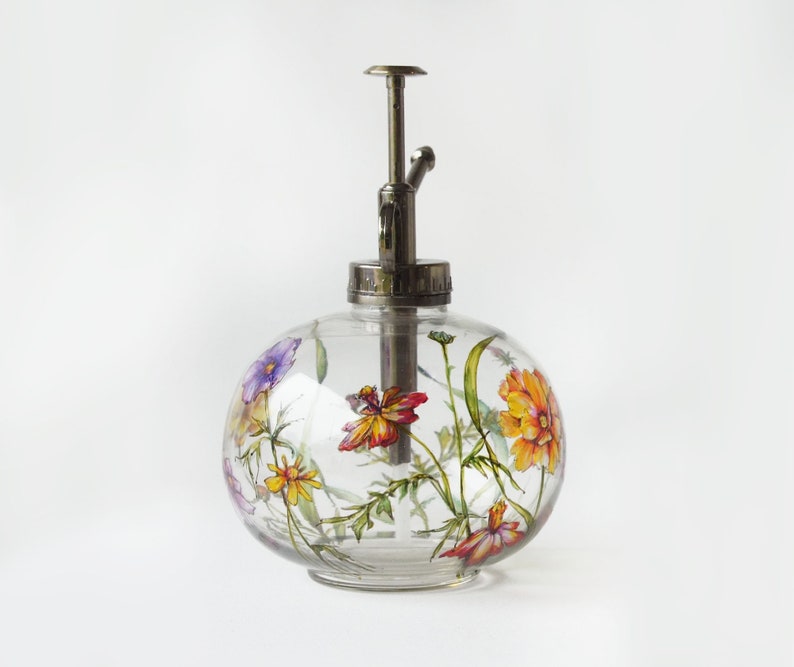 Round Glass Plant Mister Wild Flowers Collection image 3