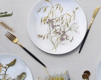 Melamine Dinner Plate 10" - Dry Grasses | Sketch