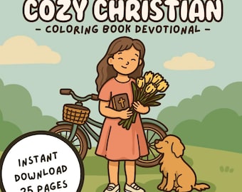 Cozy Christian Coloring Book Devotional – Girl Moments with God (Digital Download)