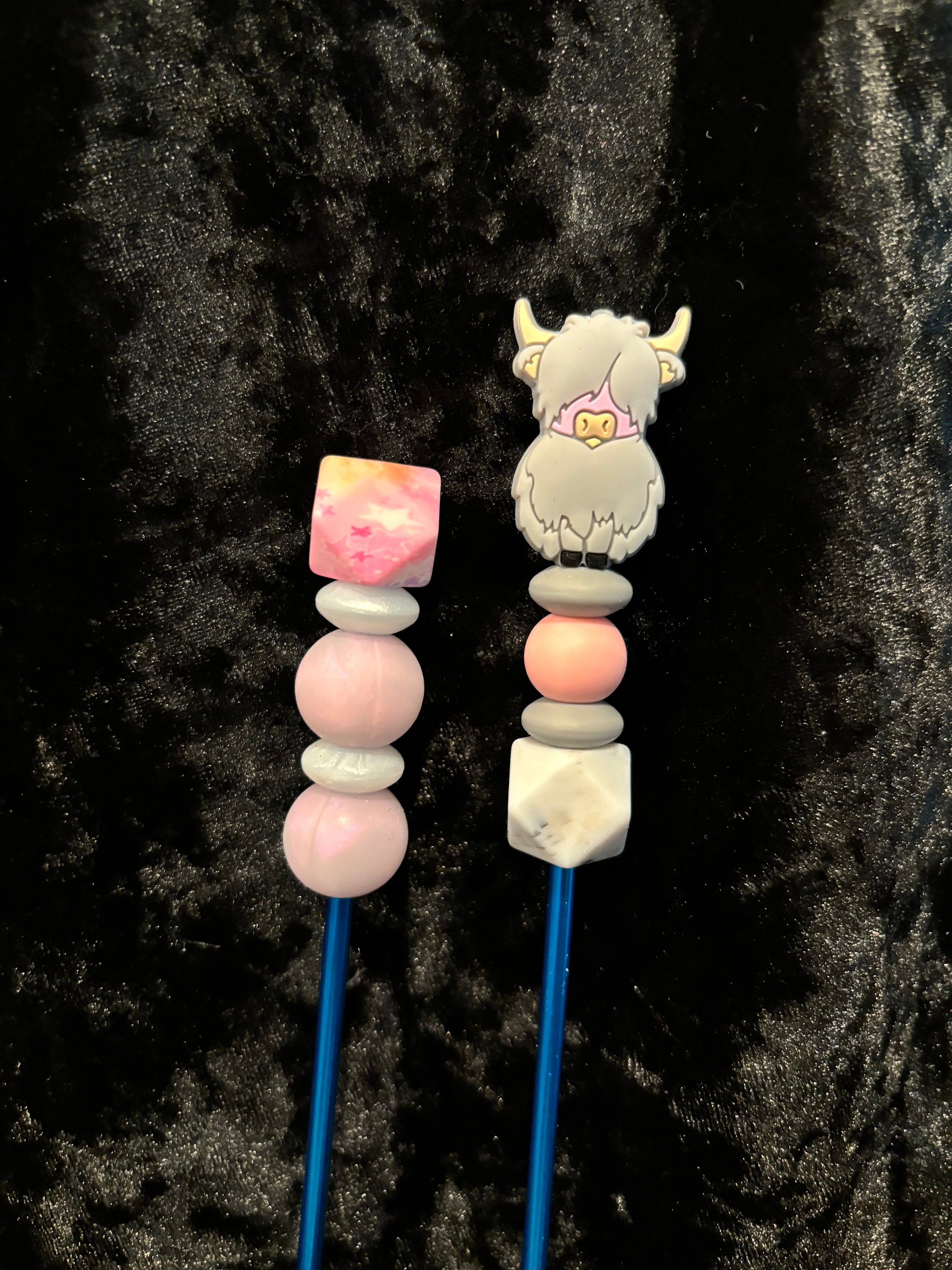 Xtra Long Amigurumi Stick extra lungo Highland Cow Grey