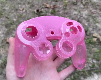 Custom pink/clear gamecube controller shell
