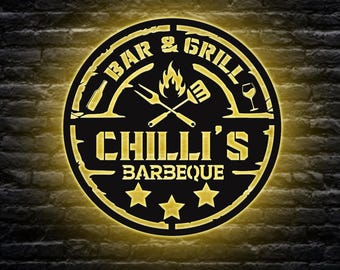 Cartello da parete per barbecue in metallo personalizzato, cartello per griglia personalizzato, cartello per barbecue per esterni, grande cartello per barbecue, regalo personalizzato, decorazione artistica da parete per barbecue