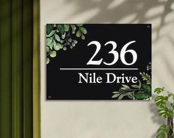 Custom House Number Address Sign, Vertical House Numbers, New Home Decor, Outdoor Wood Plaque, Modern Farmhouse Welcome, Housewarming Gift