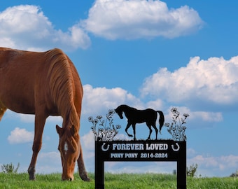 Horse Memorial Stake Sign Personalized, Pet Grave Markers Sign, Horse Sign With Stake, Pet Loss Gift, Sympathy Sign, Remembrance Stake,