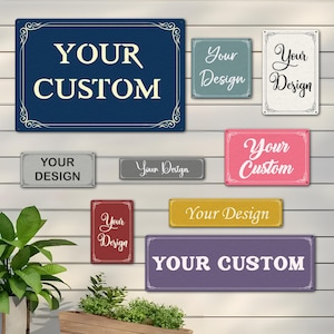 Custom Sign for Wall, Custom Metal Sign, Custom Outdoor Sign, Parking Sign, Business Sign, Property Sign, Choose Your Colors, Fonts & Size