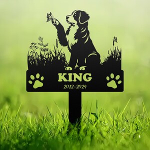 Custom Dog Memorial Stake, Dog Grave Marker, Every Dog Breed Metal Stake, Personalized Dog Garden Sign, Pet Loss Gift, Garden Decor Metal