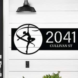 Custom Address Metal Art Sign, Light Up Address Plaque Sign, Metal House Number Address Sign, House Warming Gift, Front Door Sign