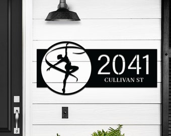 Custom Address Metal Art Sign, Light Up Address Plaque Sign, Metal House Number Address Sign, House Warming Gift, Front Door Sign