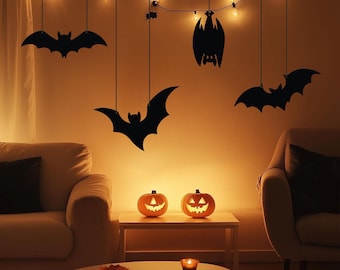 Metal Hanging Bat Halloween Decor, Halloween Outdoor Decoration Gifts, Halloween Party Yard Sign, spooky outdoor fall decoration.