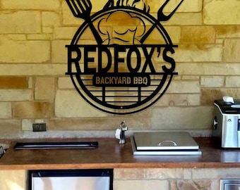 Custom Kitchen Metal Wall Art, Personalized Metal Signs, Custom Kitchen Wall Decor, Customizable Kitchen Sign, Housewarming gift, Chef Gifts